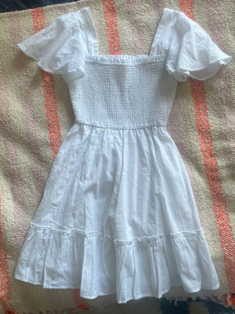 NWOT Altar'd State Megan Babydoll Dress White